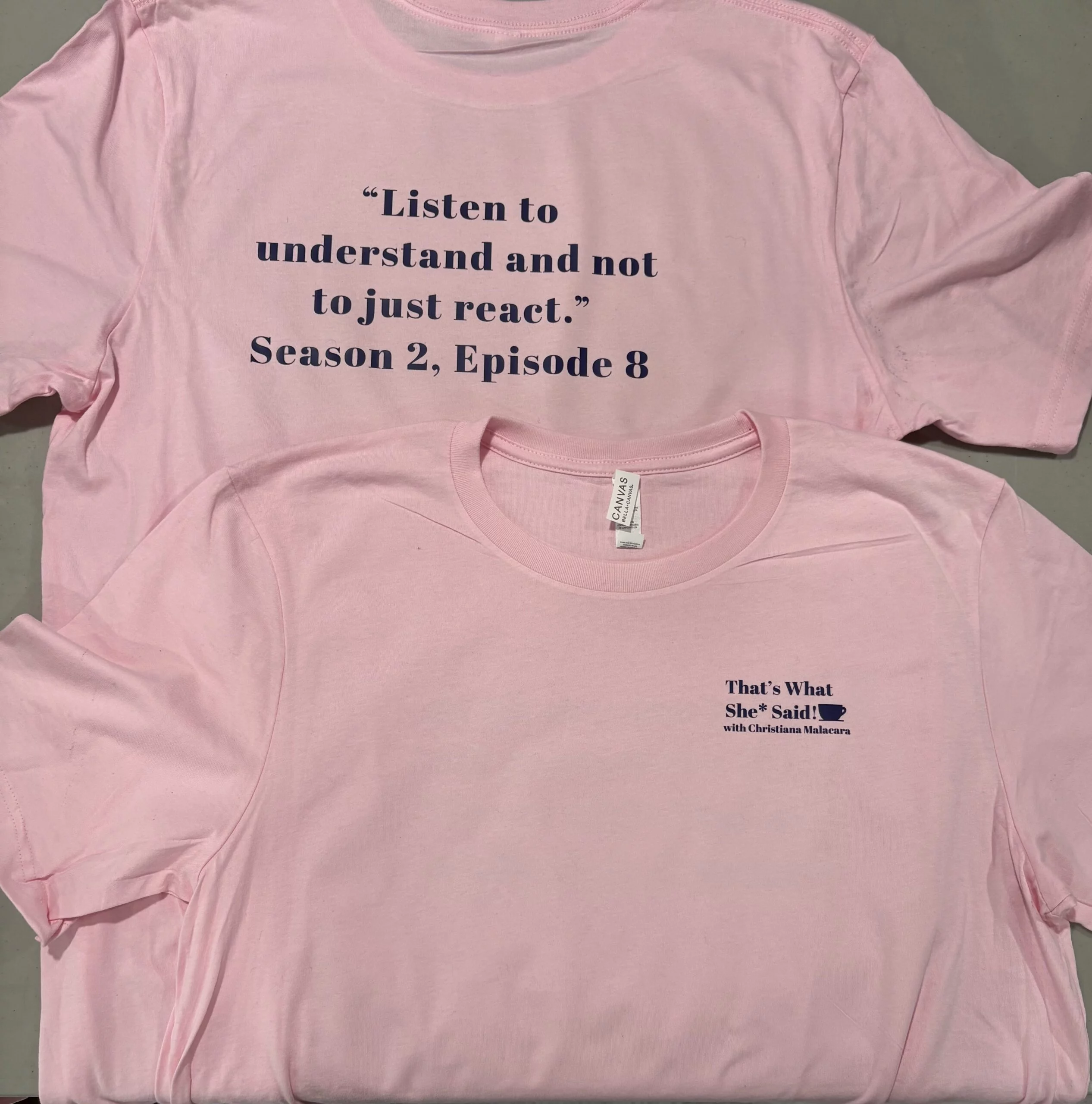 That's What She Said Pink T-Shirt Season 2, Episode 8 brought to you by The Bear Traxs thebeartraxs.com